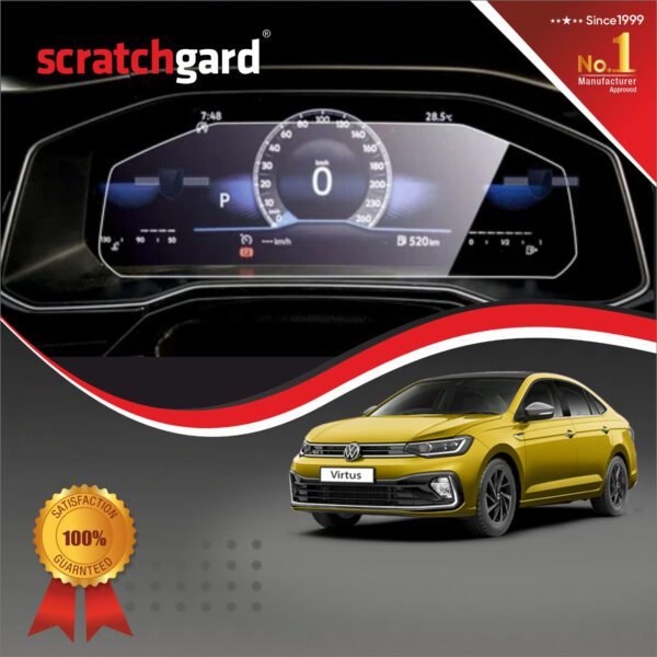 Volkswagen Virtus 10 inch infotainment with cluster Screen Protector